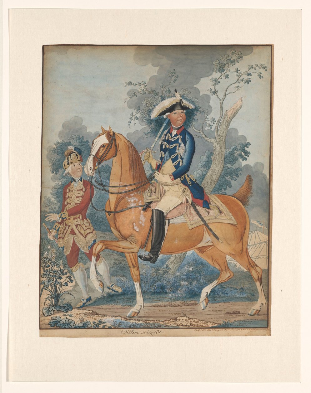 Wilhelm V na koniu autorstwa Isaac Lodewijk la Fargue van Nieuwland