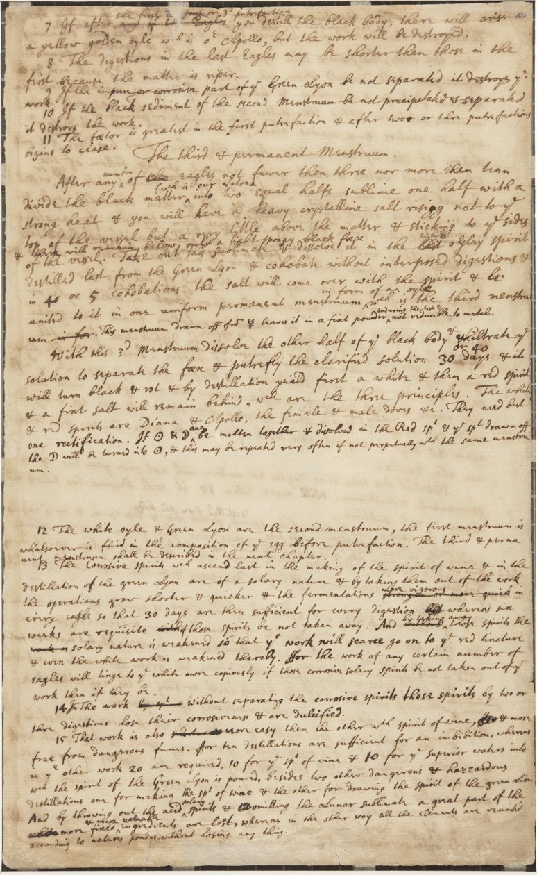 Polowanie na Zielony Lyon, verso, ok. 1700 autorstwa Isaac Newton