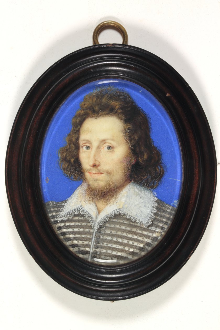 Kiedyś uważano, że dżentelmen to Sir Philip Sydney, ale prawdopodobnie Robert Sydney (emalia) autorstwa Isaac Oliver