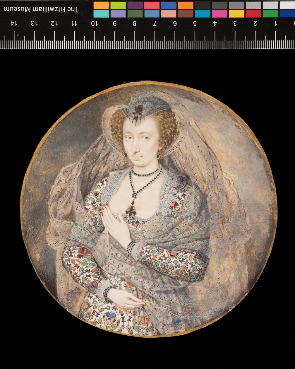 Miniatura. Nieznana dama. Lucy Harington, hrabina Bedford (dawny tytuł), ok. 1605 (akwarela i akwarela na karcie) autorstwa Isaac Oliver