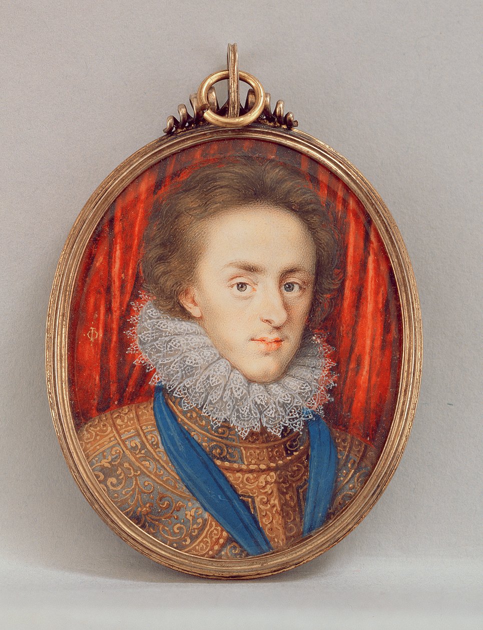 Portret Henryka, księcia Walii (1594-1612) ok. 1610 (wc na welonie) autorstwa Isaac Oliver