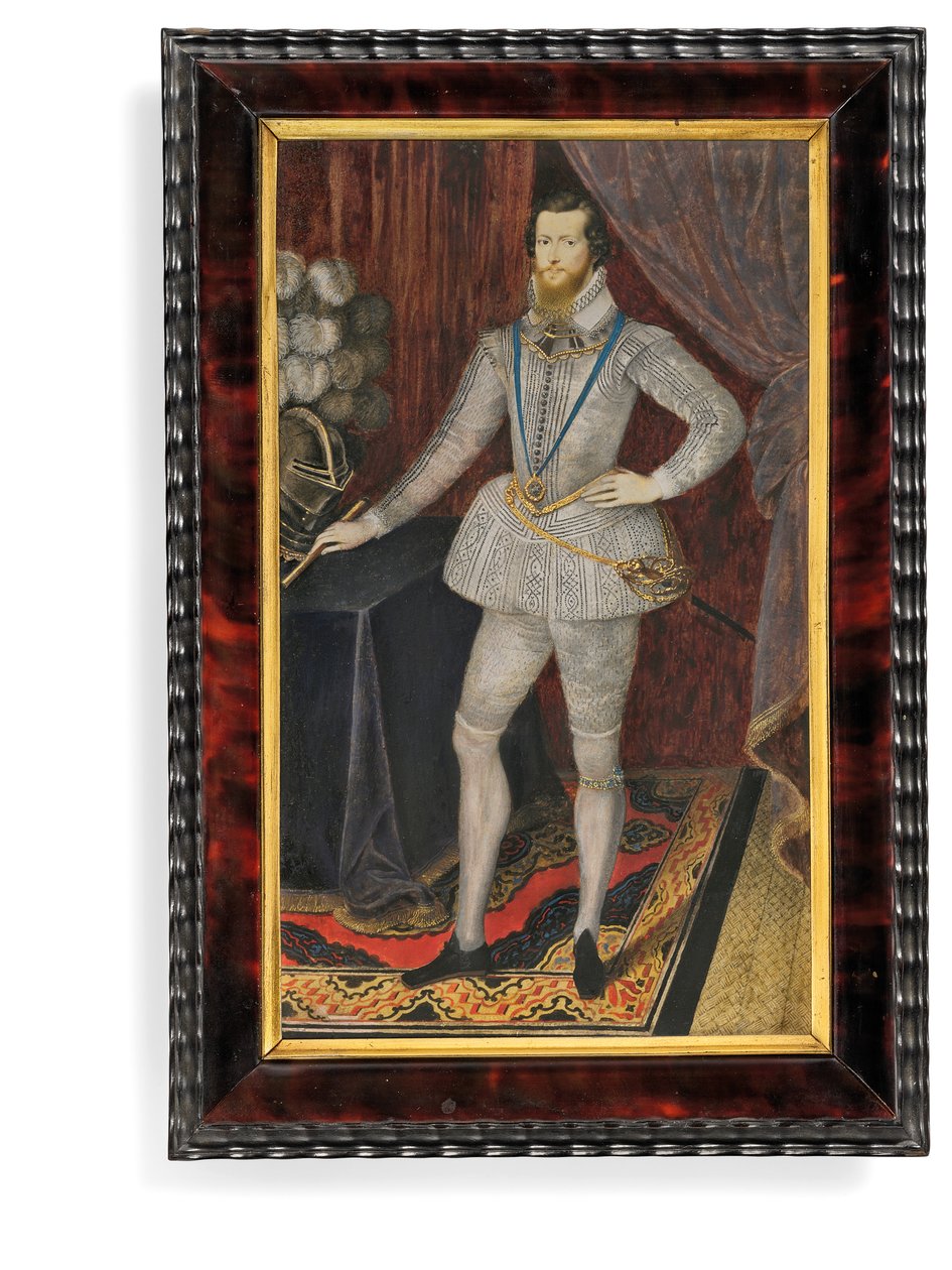 Robert Devereux, 2. hrabia Essex (welin z szylkretową ramą i złotym mocowaniem) autorstwa Isaac Oliver