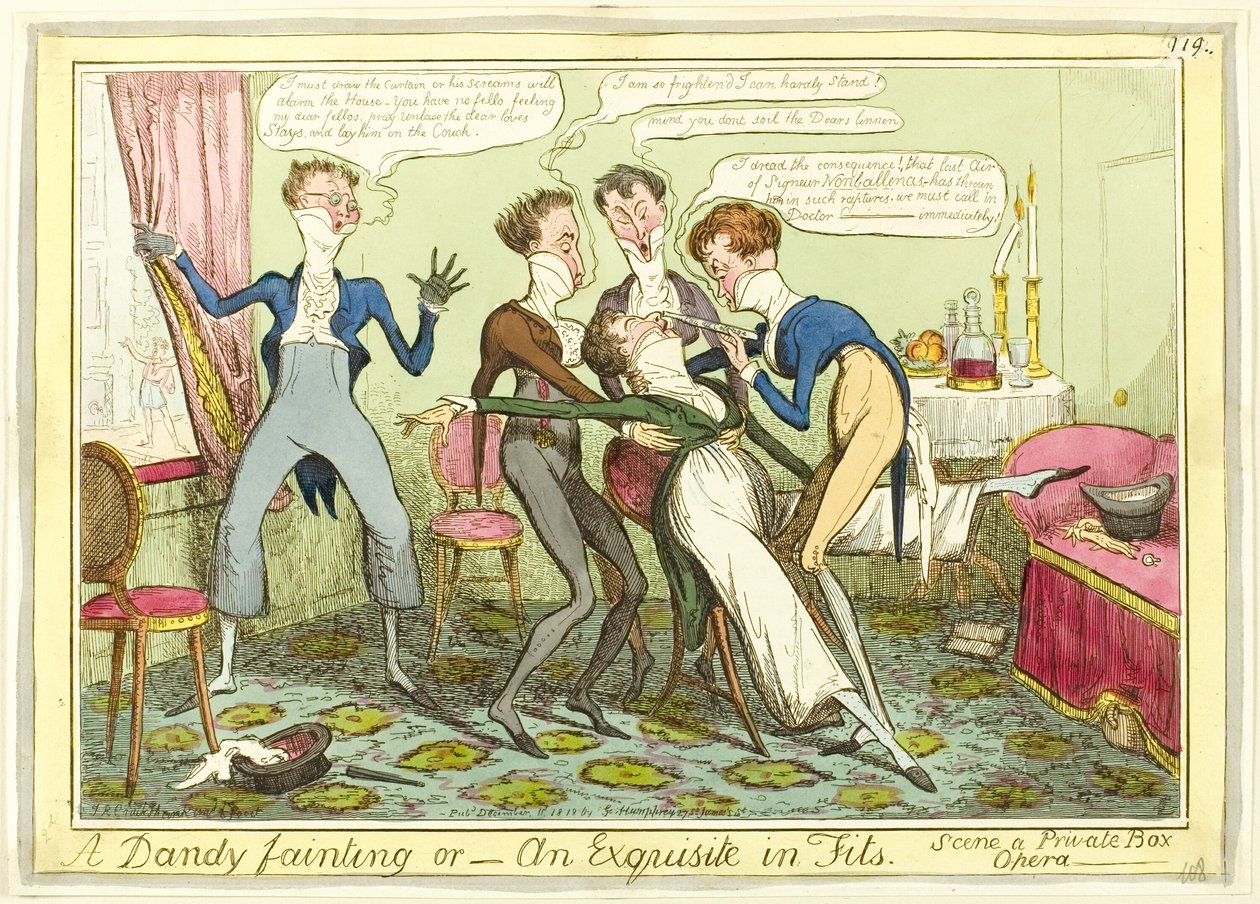 Dandys mdlejący autorstwa Isaac Robert Cruikshank
