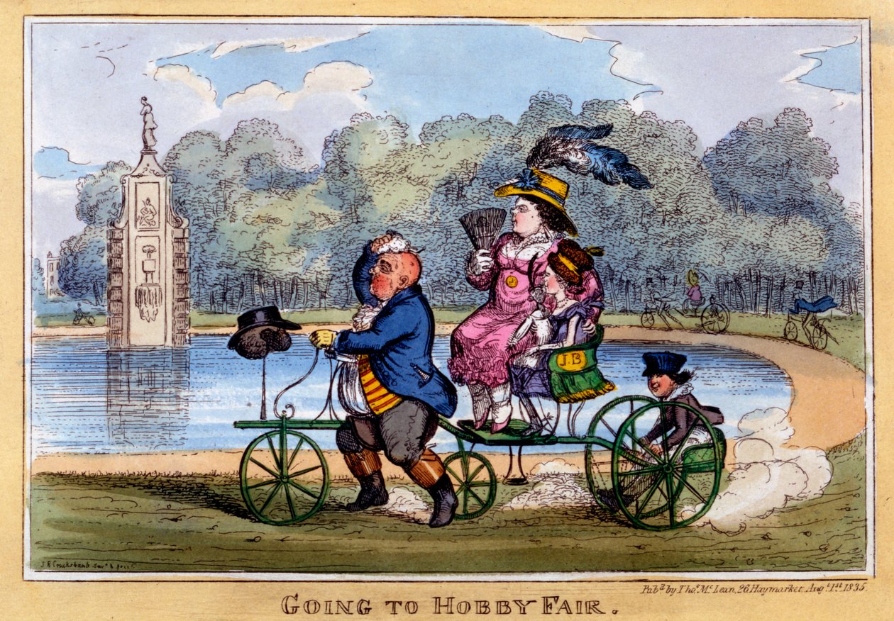 Going to Hobby Fair, 1835 (rycina ręcznie kolorowana) autorstwa Isaac Robert Cruikshank