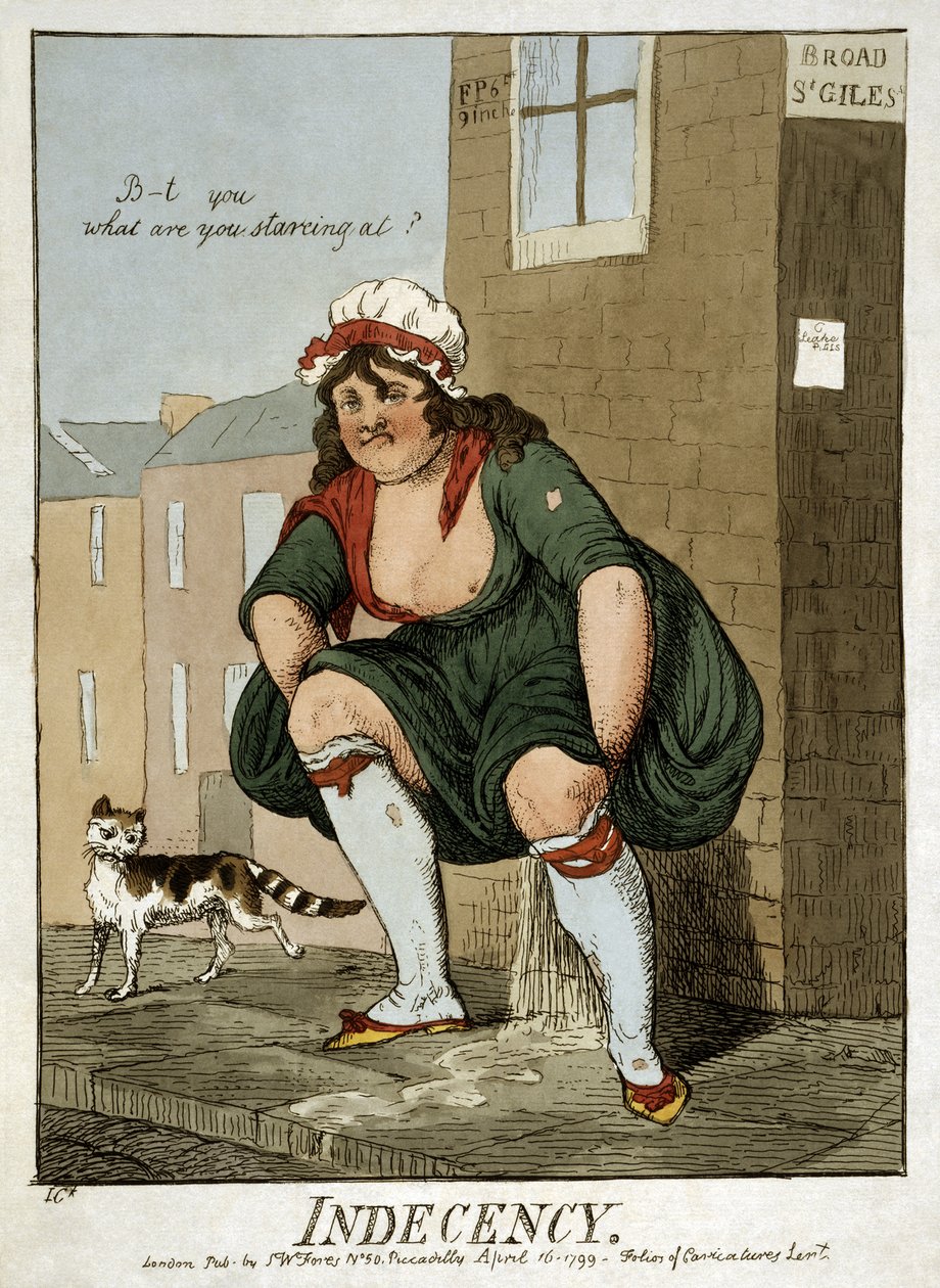 Nieprzyzwoitość, 1799 autorstwa Isaac Robert Cruikshank