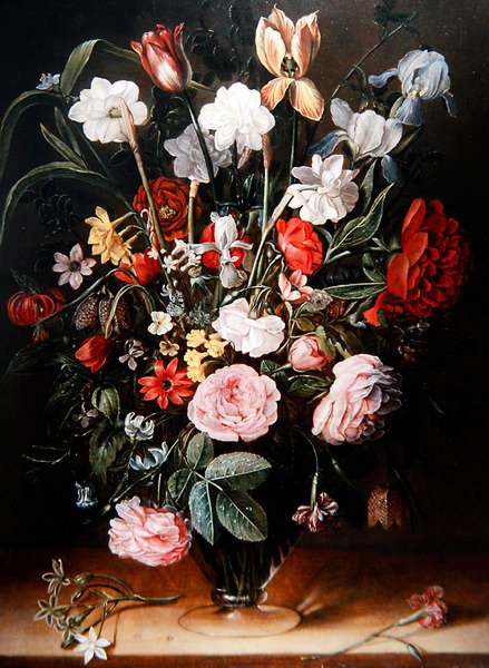 Martwa natura z tulipanów i zawilców (olej na panelu) autorstwa Isaac Soreau