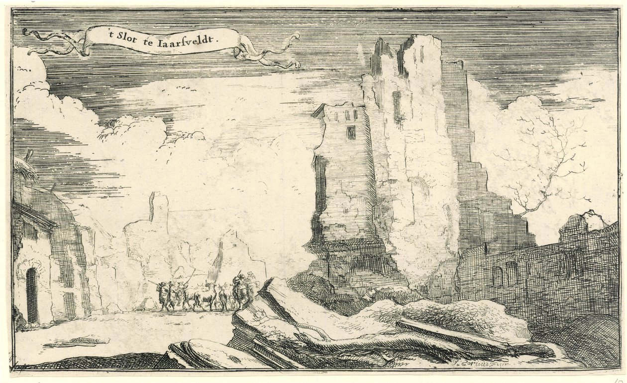 Zamek w Jaarsveld, zniszczony przez Francuzów w 1672 r. 
