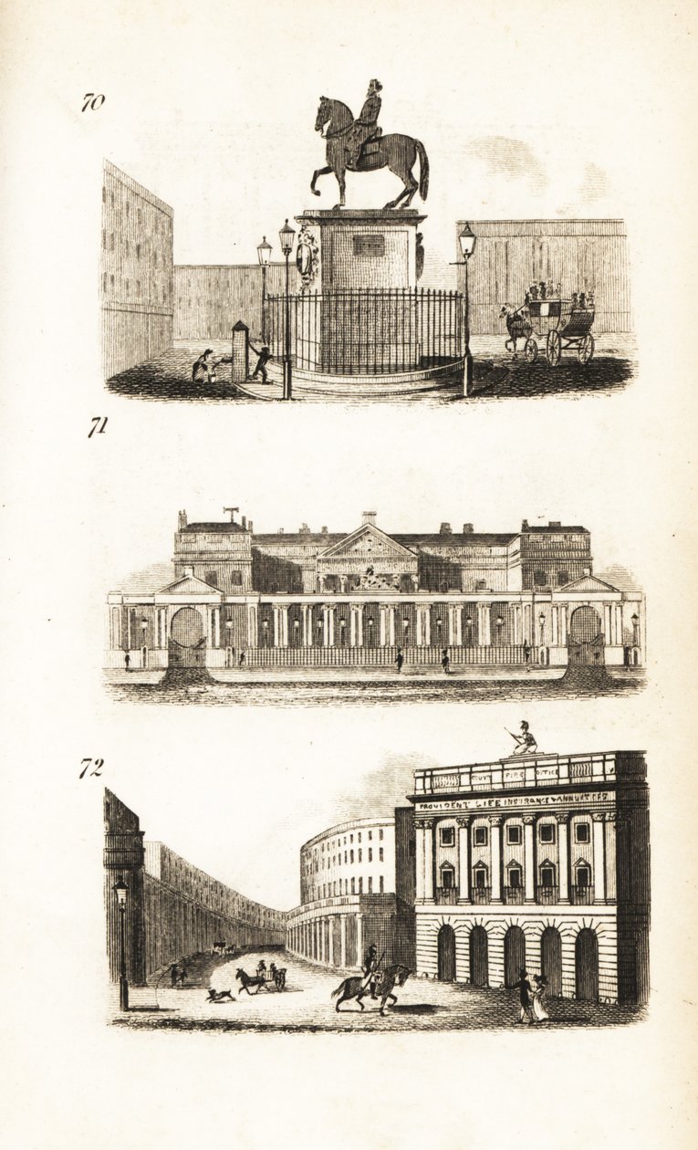 Charing Cross, Carlton House i Kwadrant, Regent Street autorstwa Isaac Taylor