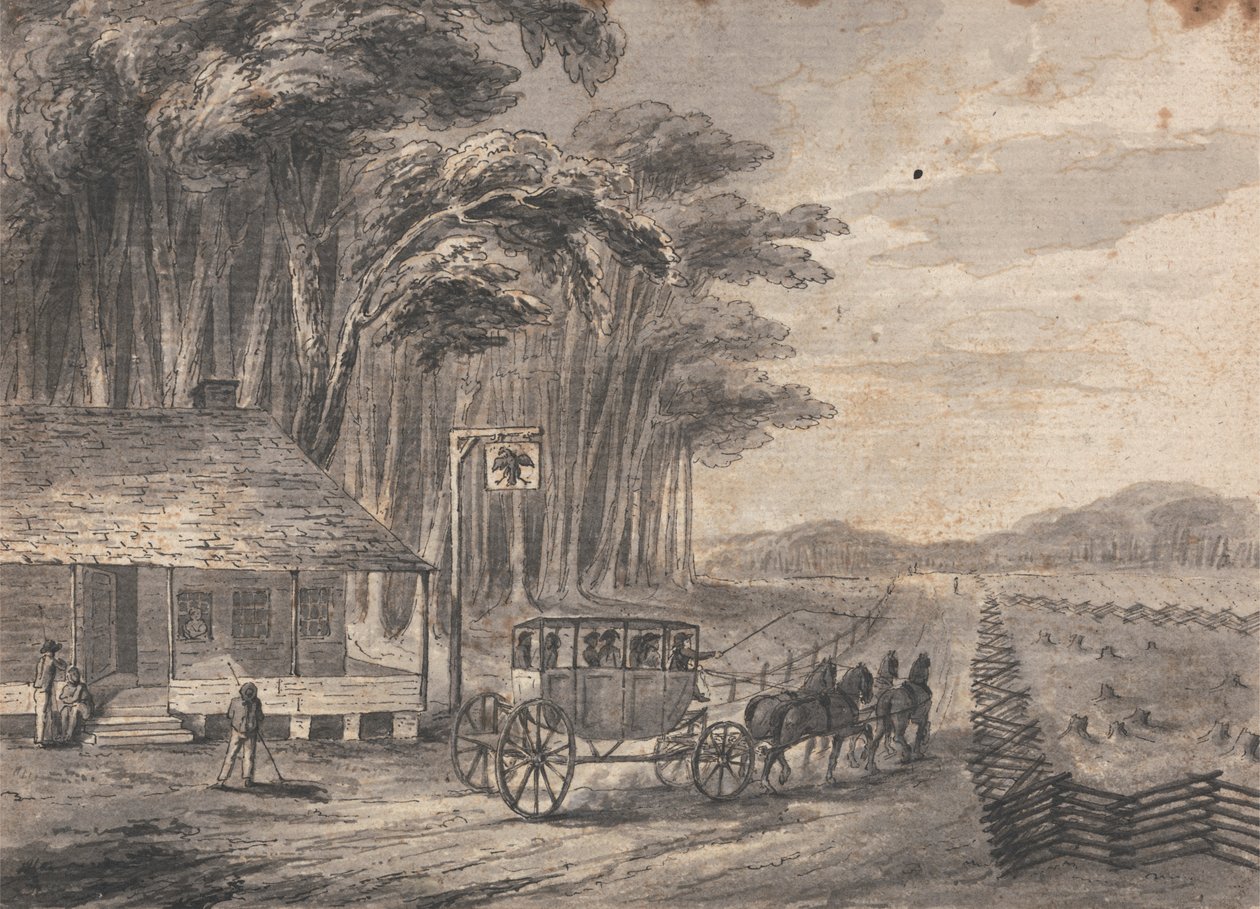 Amerykański wagon sceniczny autorstwa Isaac Weld