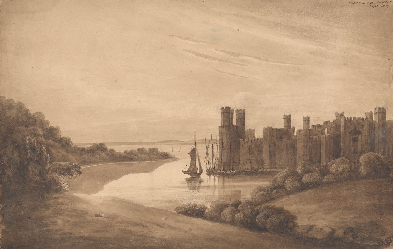 Zamek Caernarvon autorstwa Isaac Weld