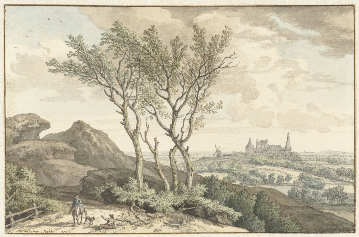 Widok na zamek Bentheim autorstwa Isaac de Moucheron