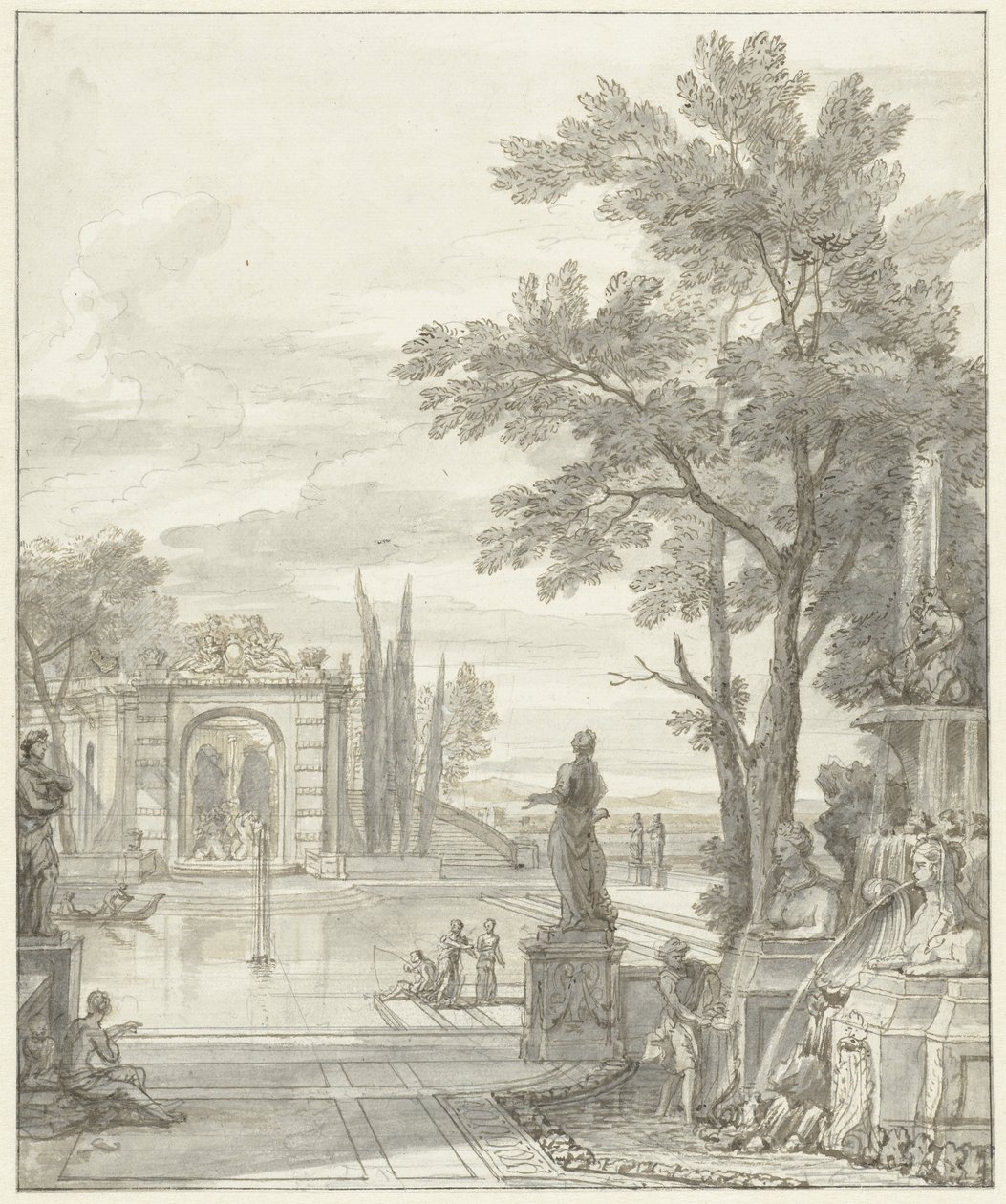 Widok parku autorstwa Isaac de Moucheron