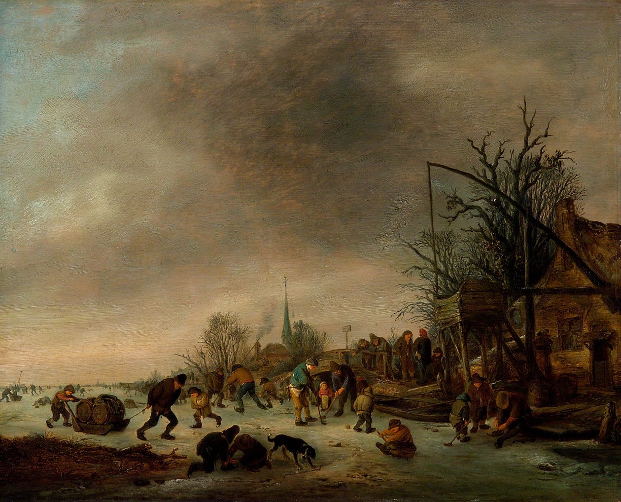 Zimowy krajobraz autorstwa Isaac van Ostade