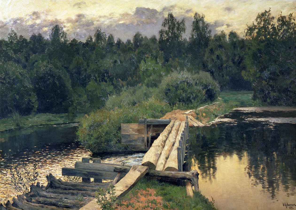 Na płytce, 1892 autorstwa Isaak Ilyich Levitan
