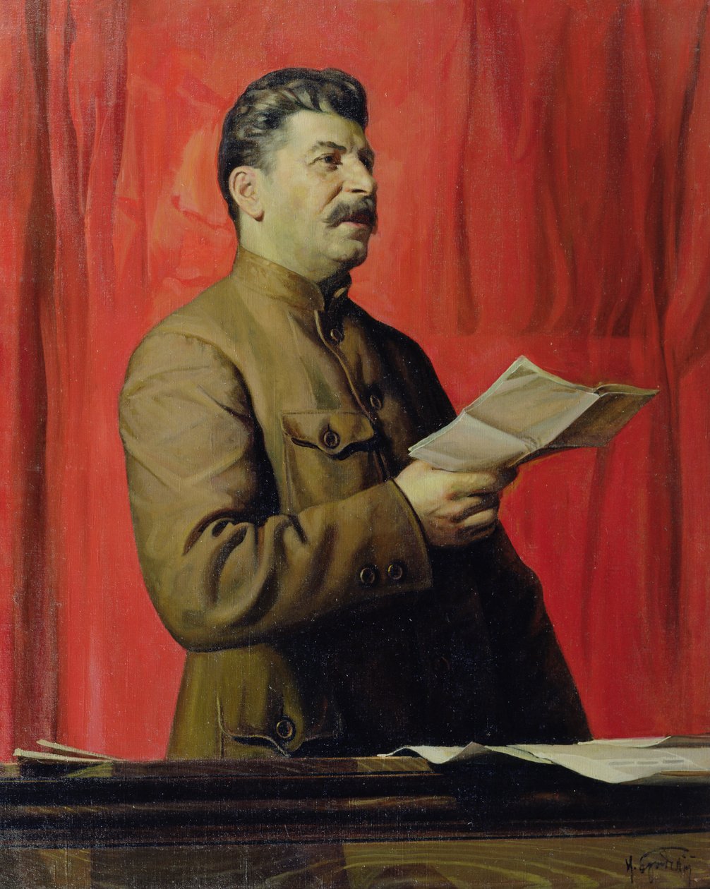 Portret Józefa Stalina, 1933 autorstwa Isaak Israilevich Brodsky