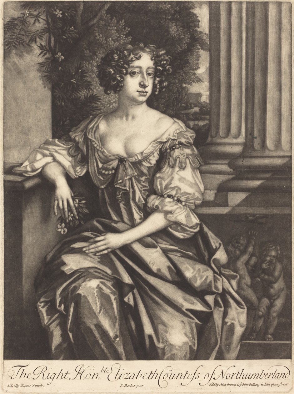 Szanowna Elżbieta Hrabina Northumberland autorstwa Isaak Beckett after Sir Peter Lely