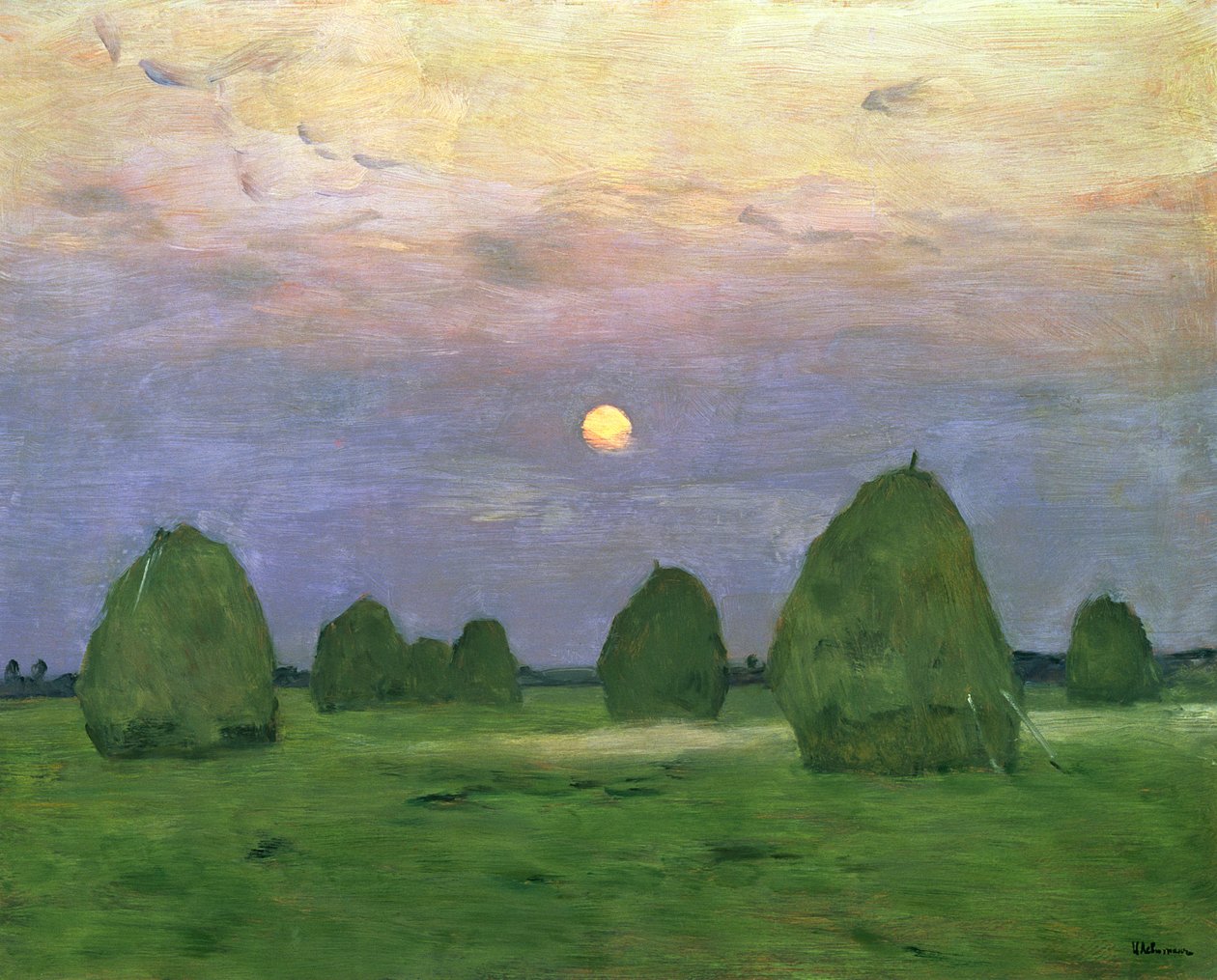 Siano o zmierzchu, 1899 autorstwa Isaak Ilyich Levitan