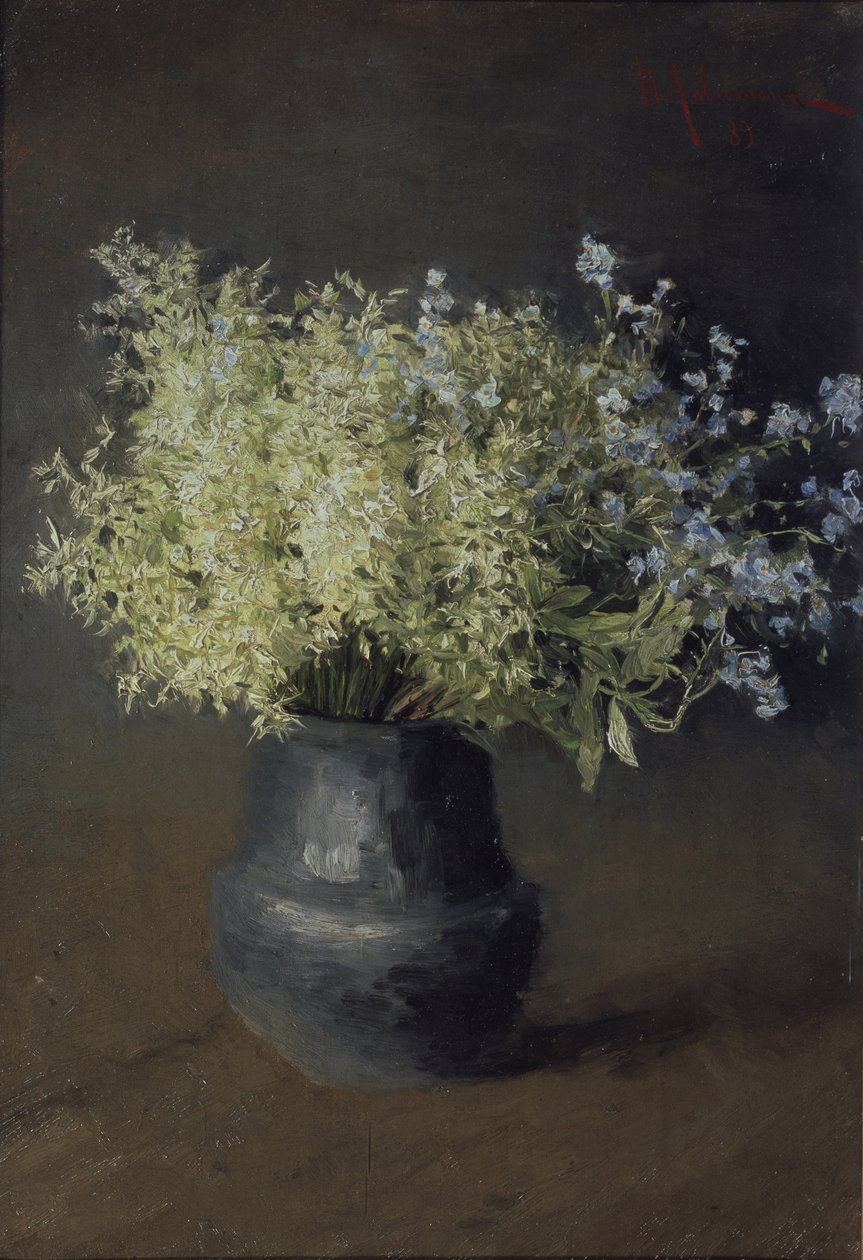 Dzikie fiołki i niezapominajki, 1889 autorstwa Isaak Ilyich Levitan