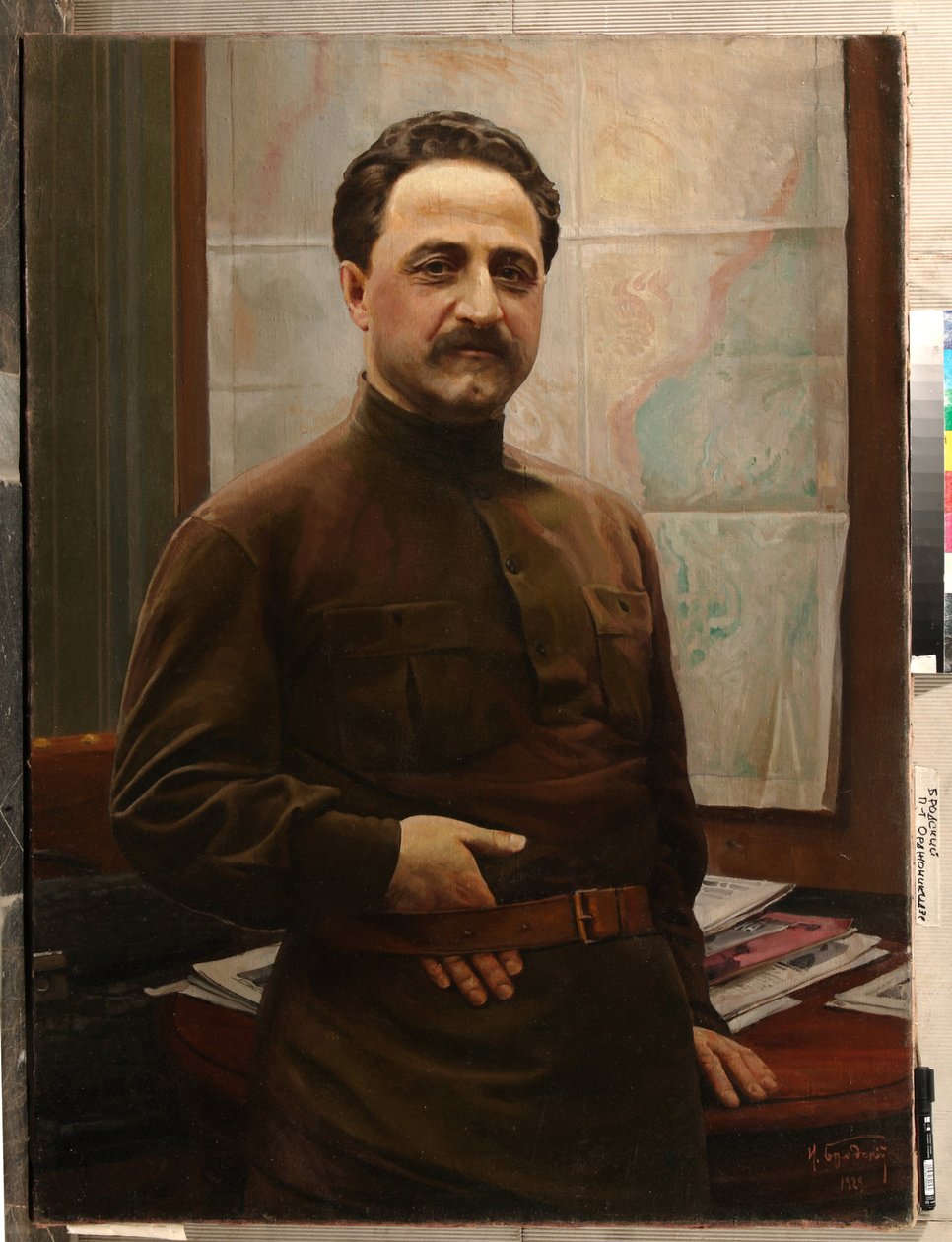 Grigory Ordjonikidze - Portret Grigorija (Sergo) Ordzhonikidze (1886-1937) - Brodski, Isaak Izrailevich (1884-1939) - 1929 - Olej na płótnie - Państwowe Centralne Muzeum Wojskowe, Moskwa autorstwa Isaak Israilevich Brodsky