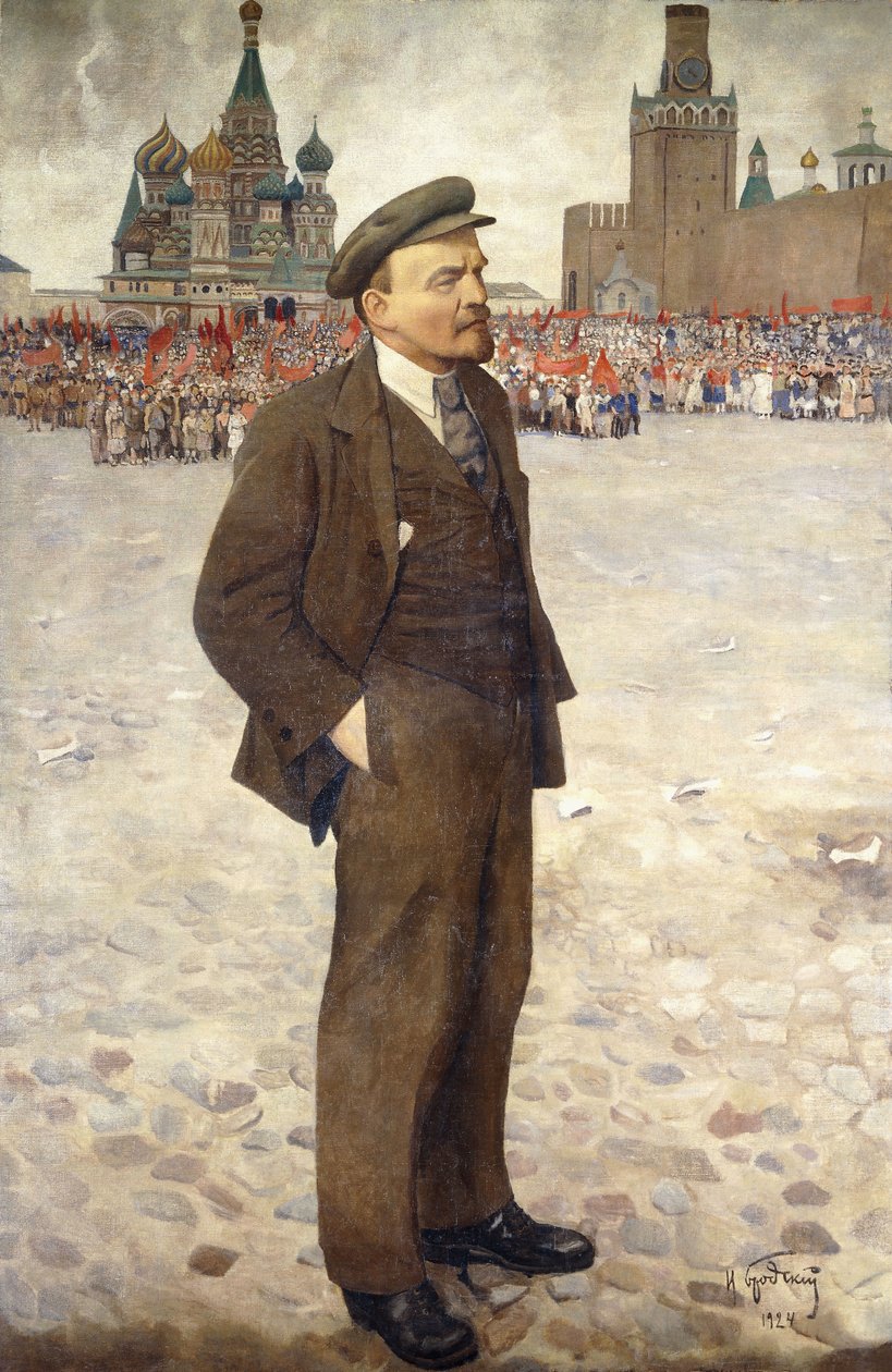 Lenin na Placu Czerwonym autorstwa Isaak Israilevich Brodsky