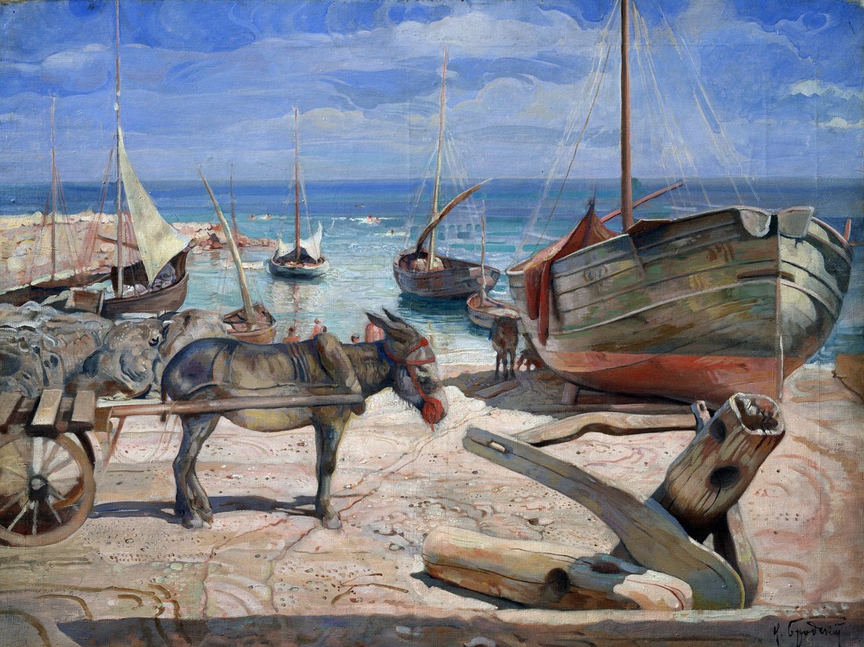 "Wyspa Capri" Obraz Izaaka Brodskiego (Brodskiego) (1884-1939) 1929 Regionalne Muzeum Sztuki, Berdiańsk autorstwa Isaak Israilevich Brodsky