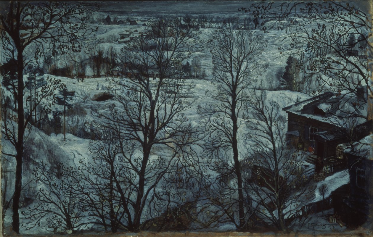 Pejzaż zimowy, 1917 autorstwa Isaak Israilevich Brodsky