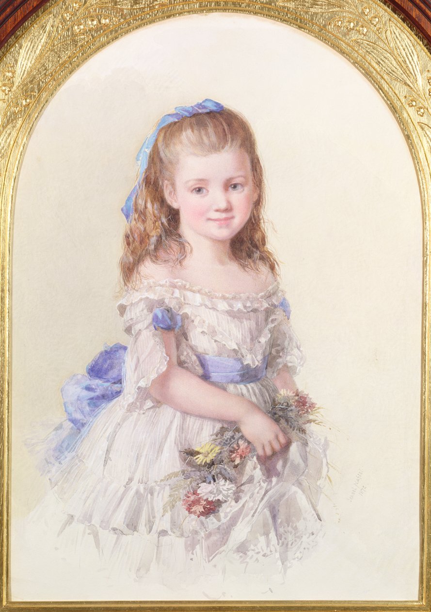 Portret Winifred Mary Bombass, lat 10, 1872 autorstwa Isabel Oakley Naftel