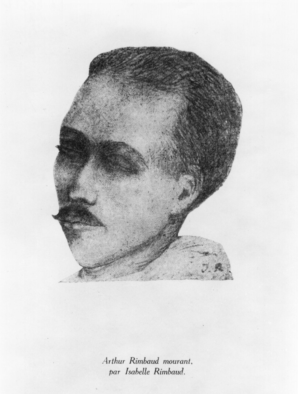 Arthur Rimbaud (1854-91) umierający, 1891 (m.in. zdjęcie) autorstwa Isabelle Rimbaud