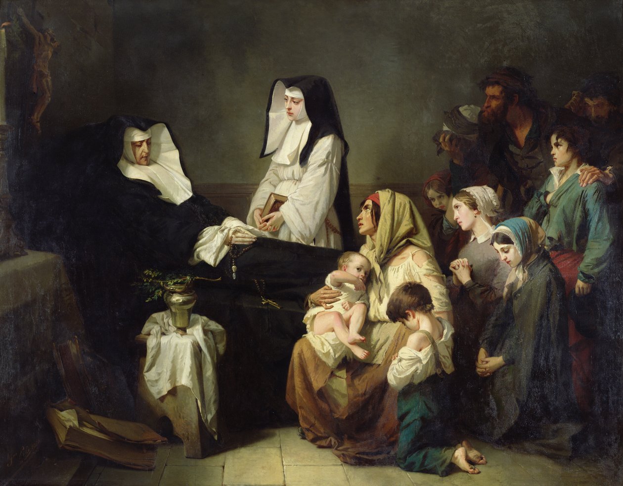 Śmierć Siostry Miłosierdzia, 1850 autorstwa Isidore Pils