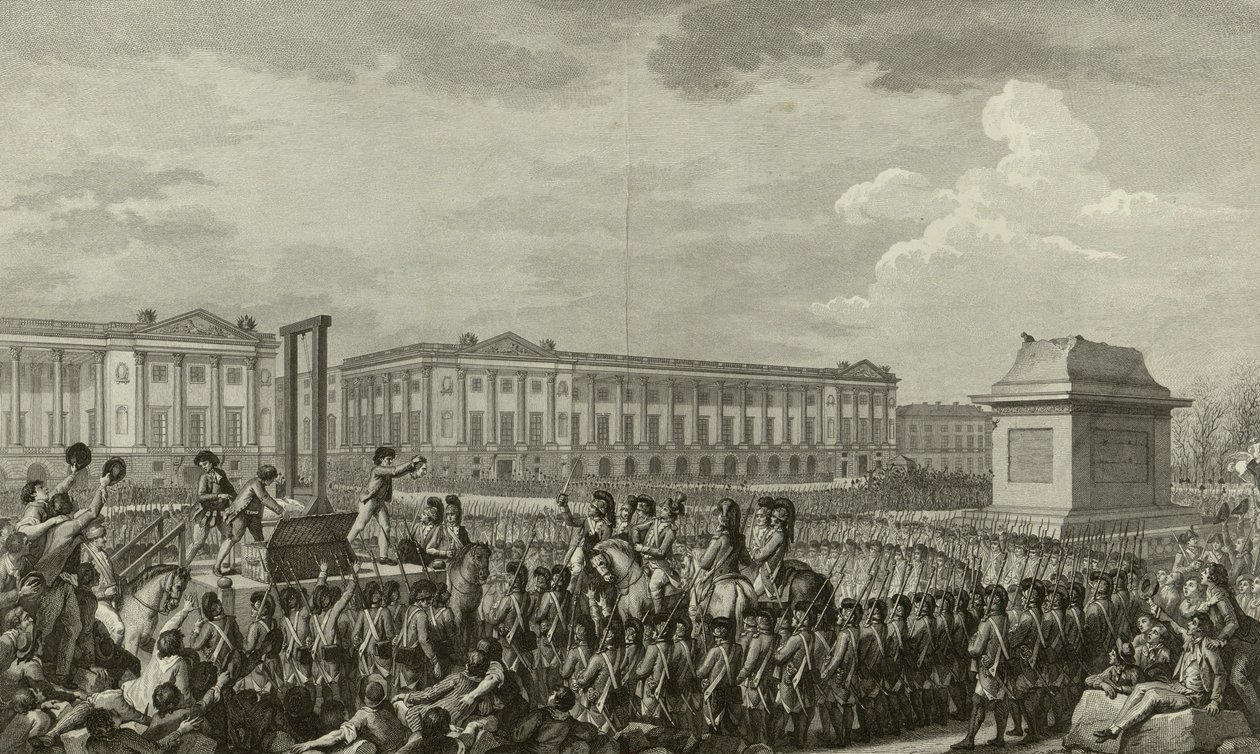 Egzekucja Ludwika XVI autorstwa Isidore Stanislas Helman
