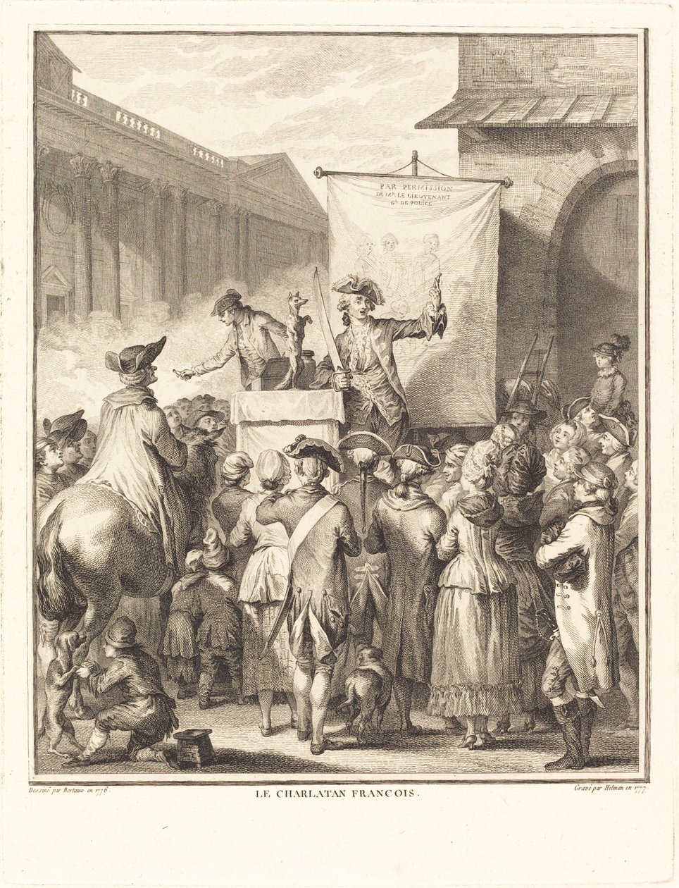 francuski szarlatan autorstwa Isidore Stanislas Helman after Jean Duplessi Bertaux