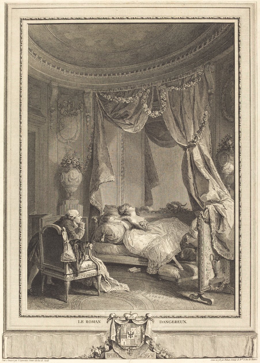 Niebezpieczna powieść autorstwa Isidore Stanislas Helman after Nicolas Lavreince