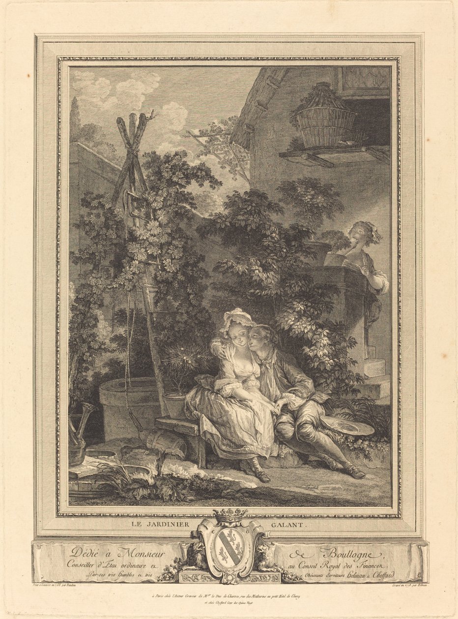 Dzielny ogrodnik autorstwa Isidore Stanislas Helman after Pierre Antoine Baudouin