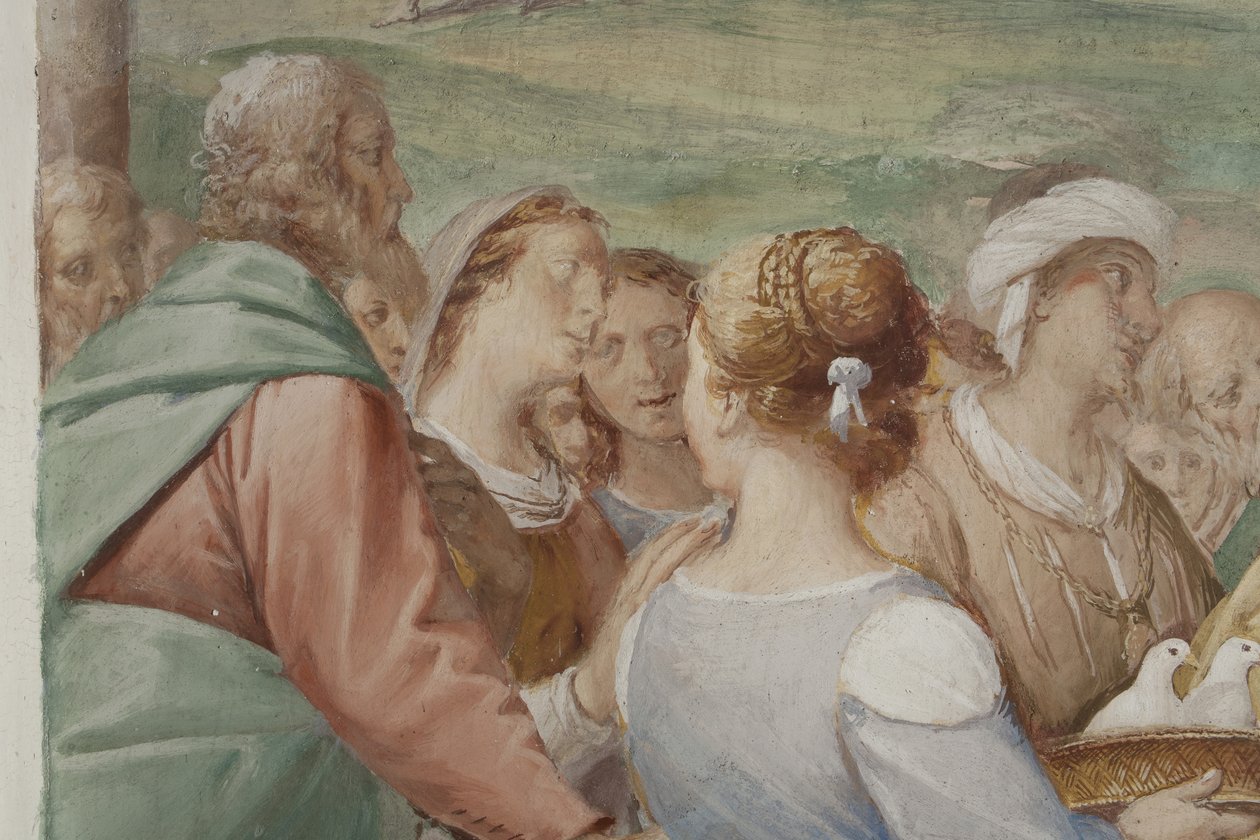 Fragment z Ofiarowania Jezusa w Świątyni, 1623-34 autorstwa Isidoro Bianchi