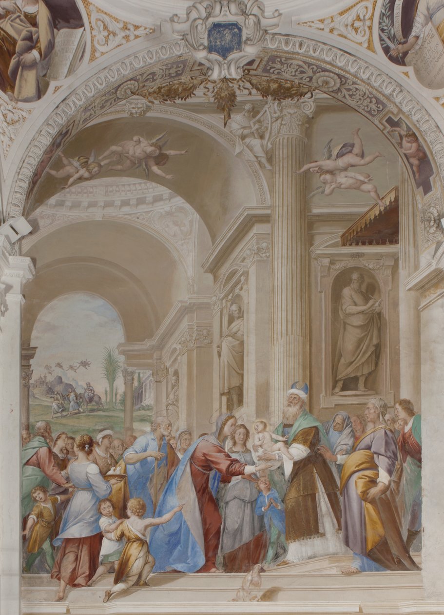 Ofiarowanie Jezusa w Świątyni, 1623-34 autorstwa Isidoro Bianchi
