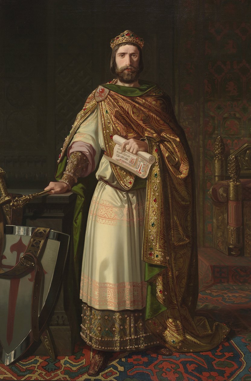 Król Ferdynand II z Leonu, 1850 autorstwa Isidoro Lozano