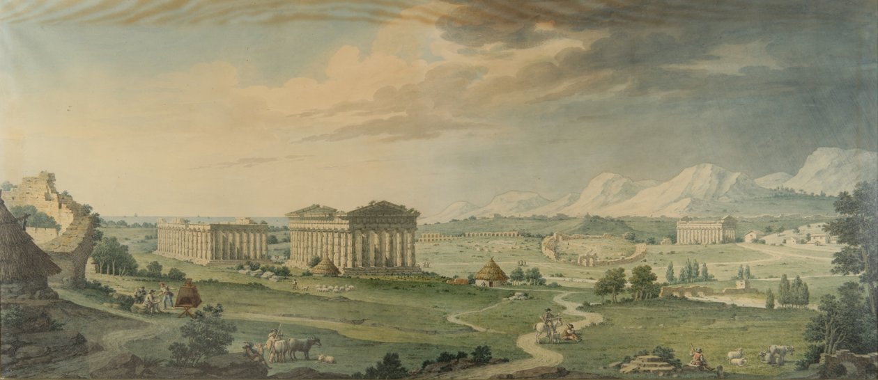 Widok na Paestum autorstwa Isidro González Velázquez