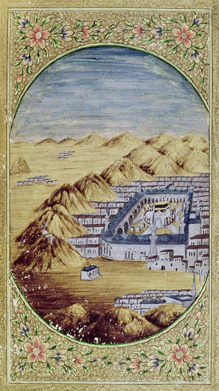 Mekka otoczona górami Arafa autorstwa Islamic School