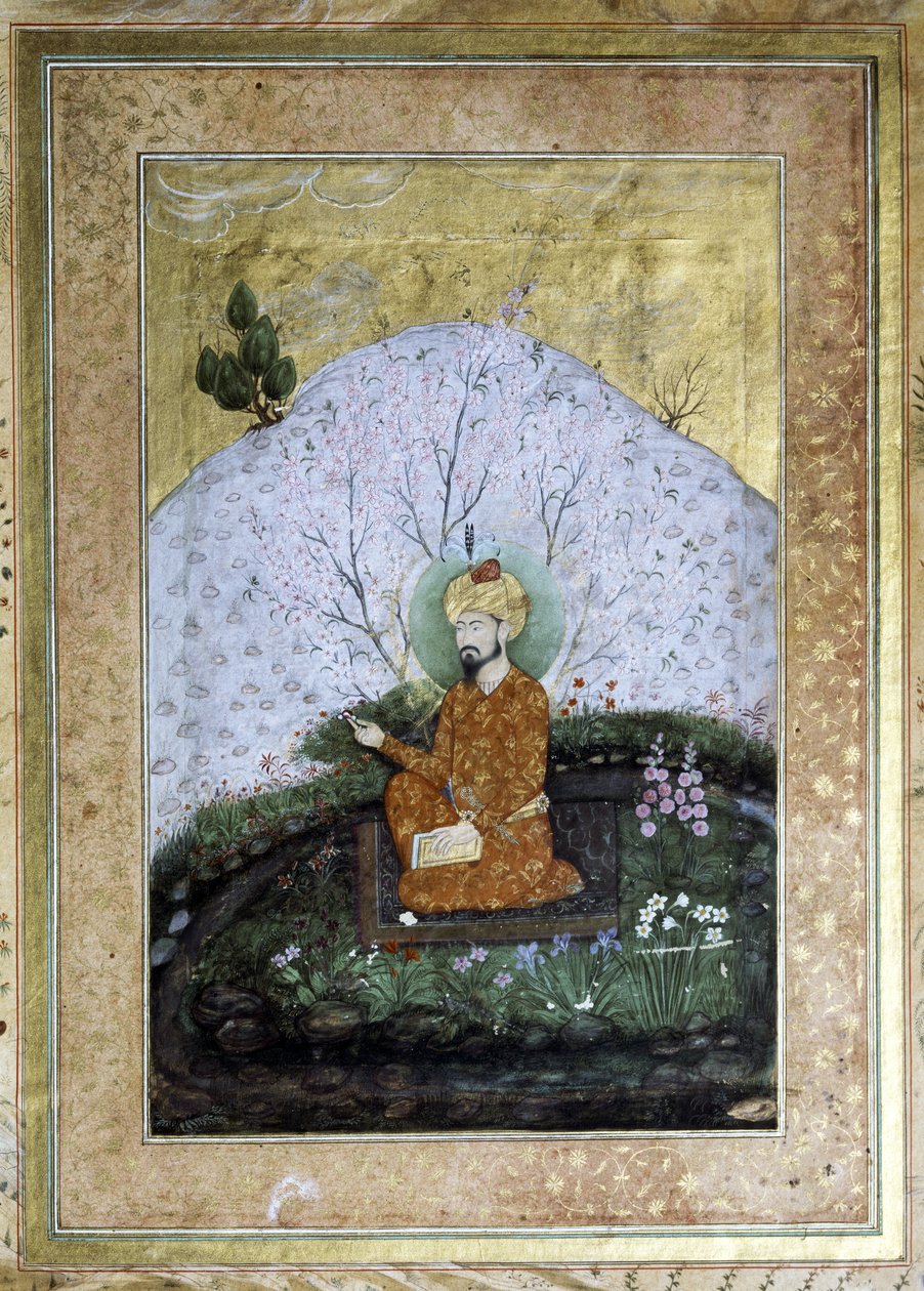 BABUR Zahir al-Din Muhammad (1483-1530): Mughalski miniaturzysta z XVII w autorstwa Islamic School