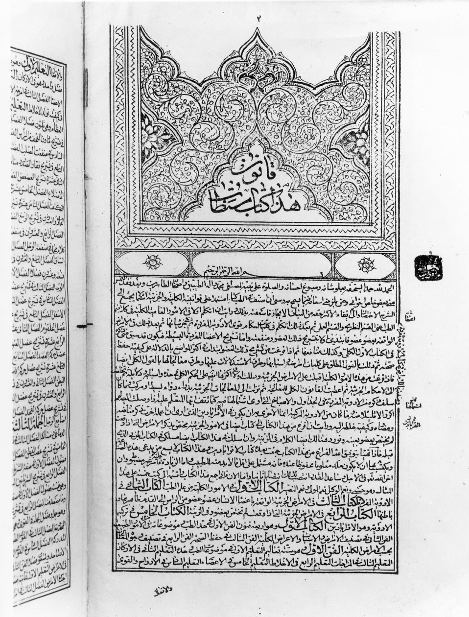Strona z Kanonu Medycyny autorstwa Awicenny (Ibn Sina) (980-1037) autorstwa Islamic School