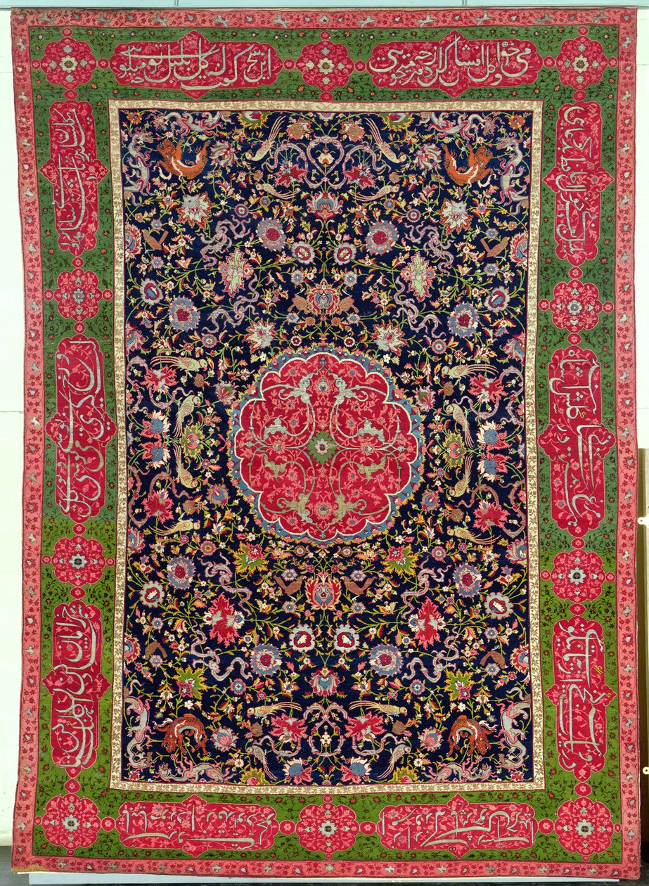Solący dywan, ok. 1588-98 (jedwab i wełna) autorstwa Islamic School