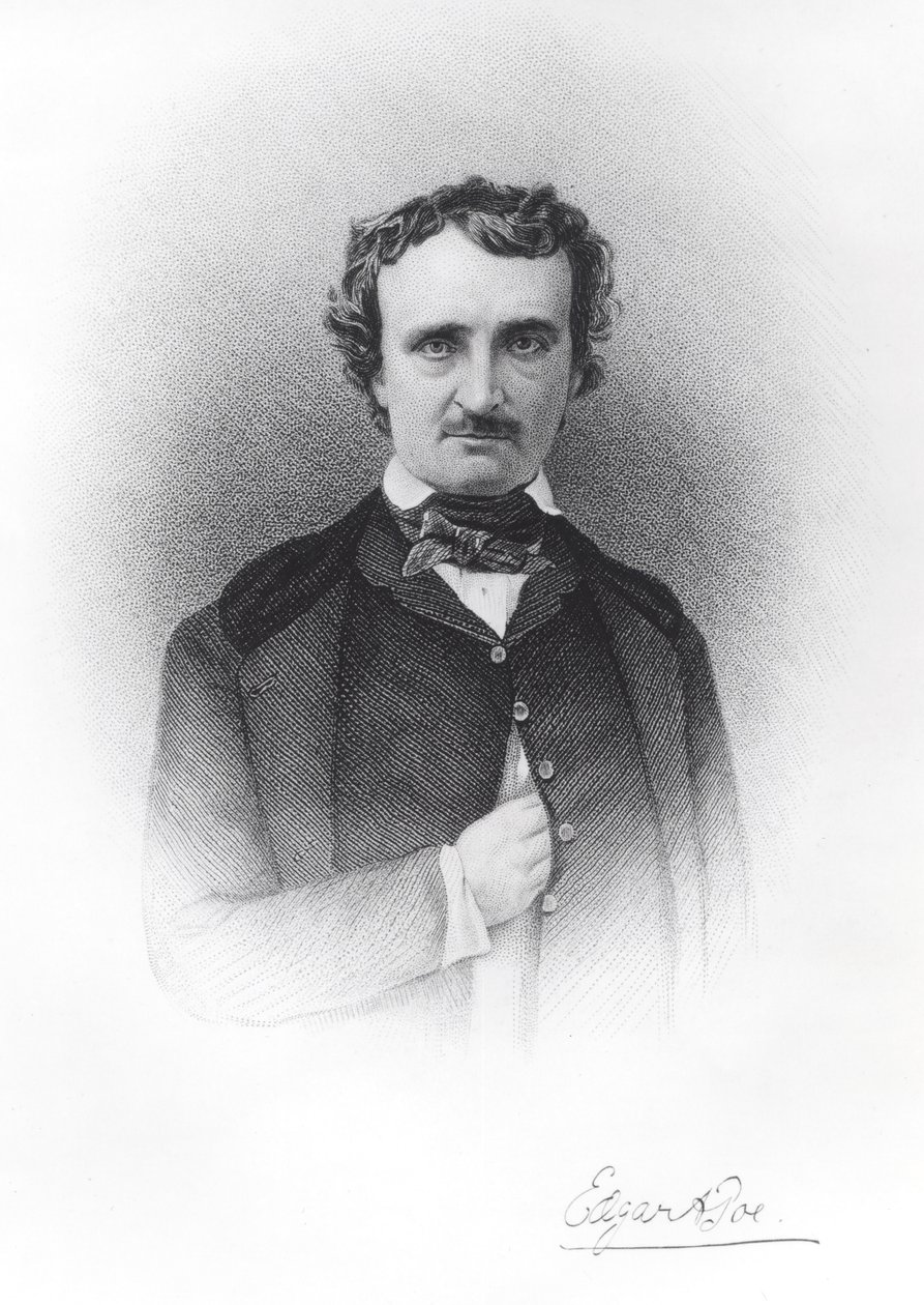Portret Edgara Allana Poe (1809-49) autorstwa Ismael Gentz