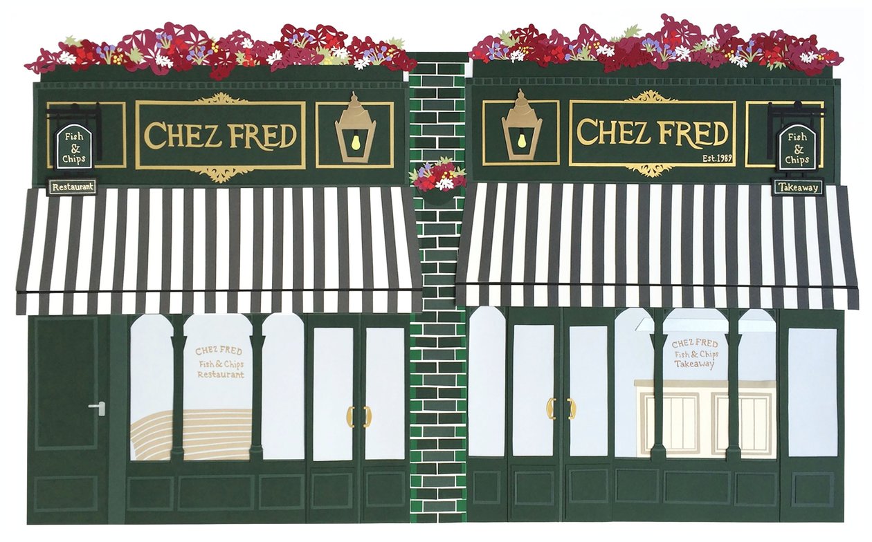 Chez Fred, 2016 papier autorstwa Isobel Barber