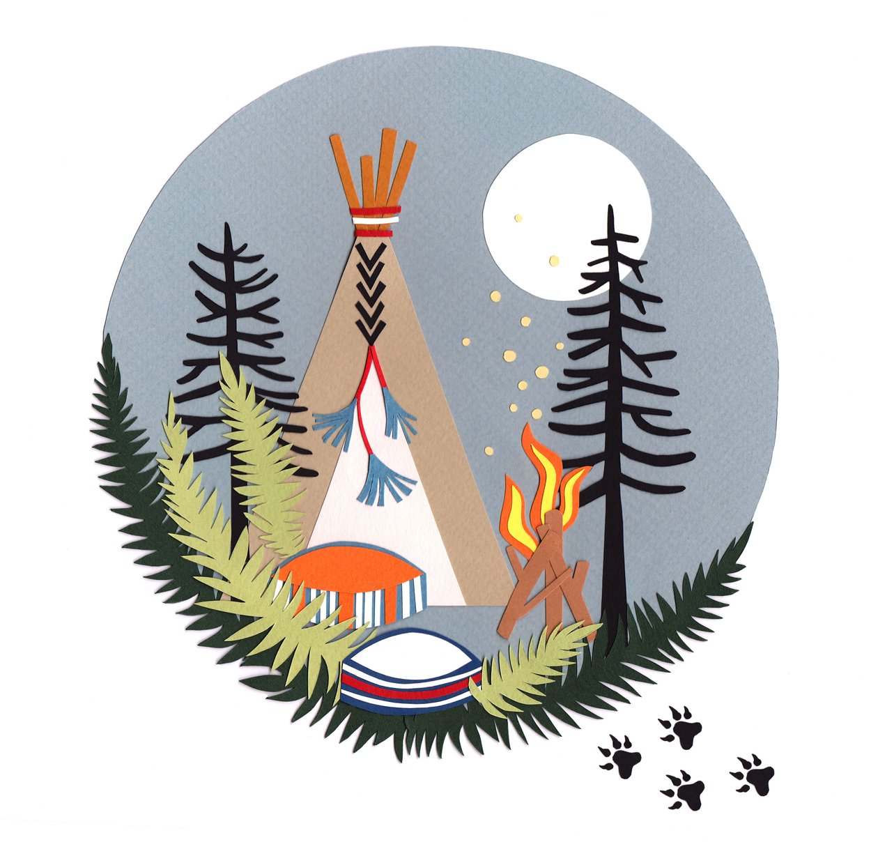 Great Outdoor Camping, papier 2016 autorstwa Isobel Barber