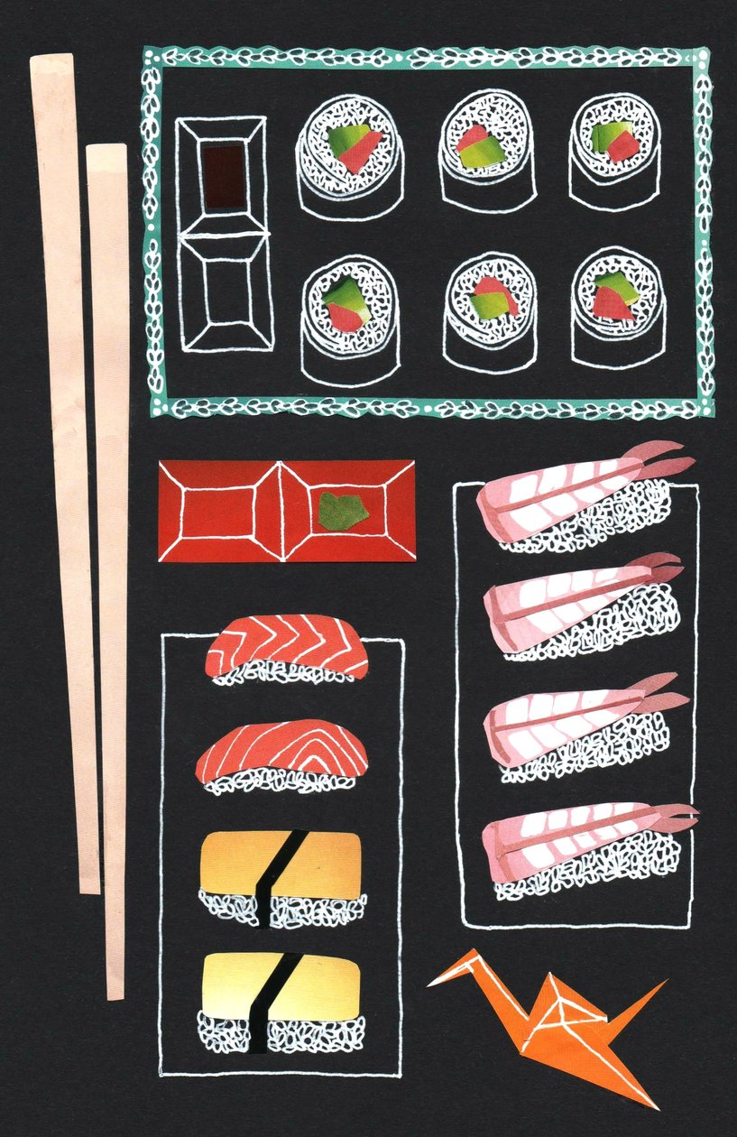Sushi, 2014 r. autorstwa Isobel Barber