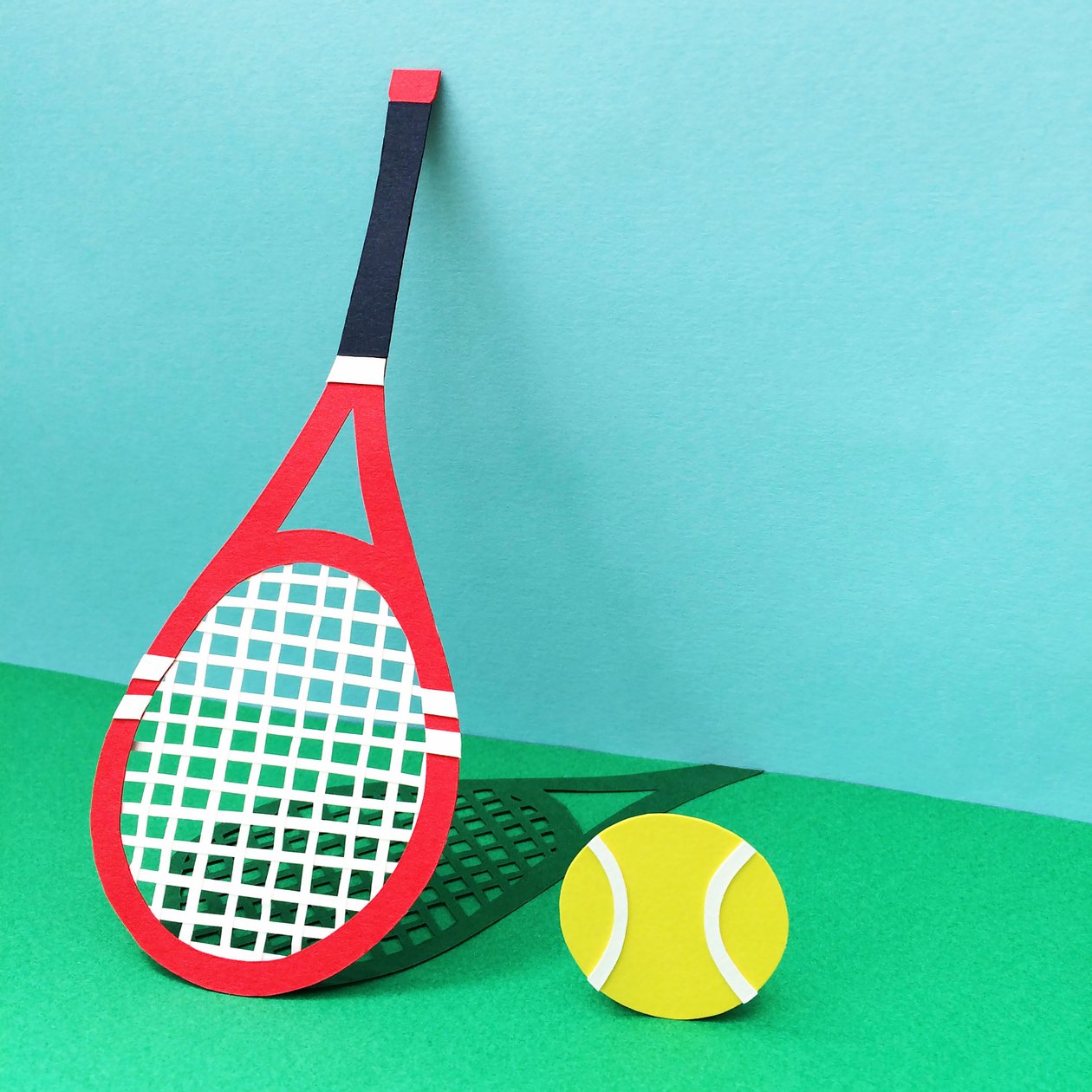 Tennis, 2016 (papier) autorstwa Isobel Barber