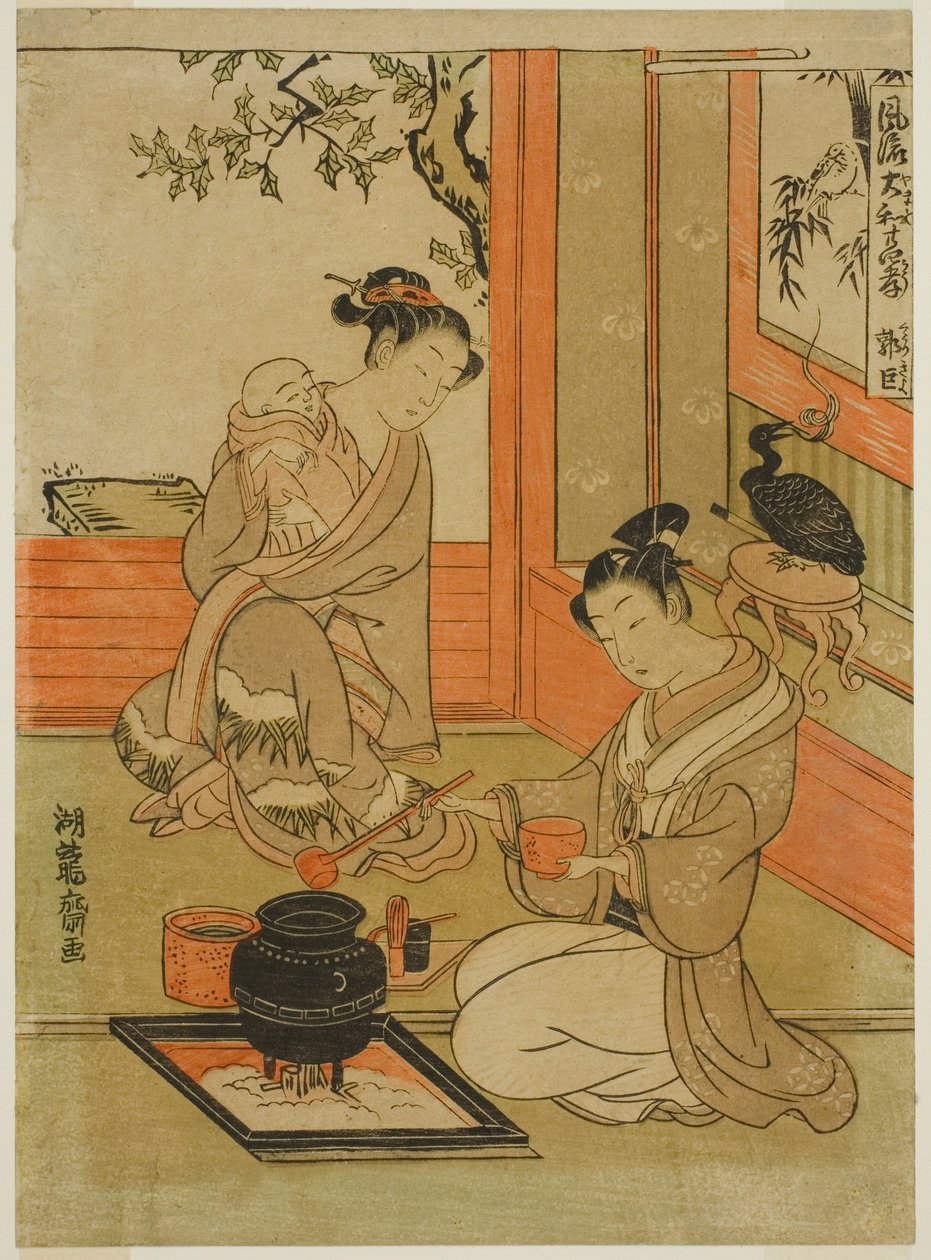 Kakkyo (chiń. Guo Ju), z serii "Modne japońskie wersje dwudziestu czterech wzorów synowskiej pobożności (Furyu Yamato nijushiko)". autorstwa Isoda Koryusai