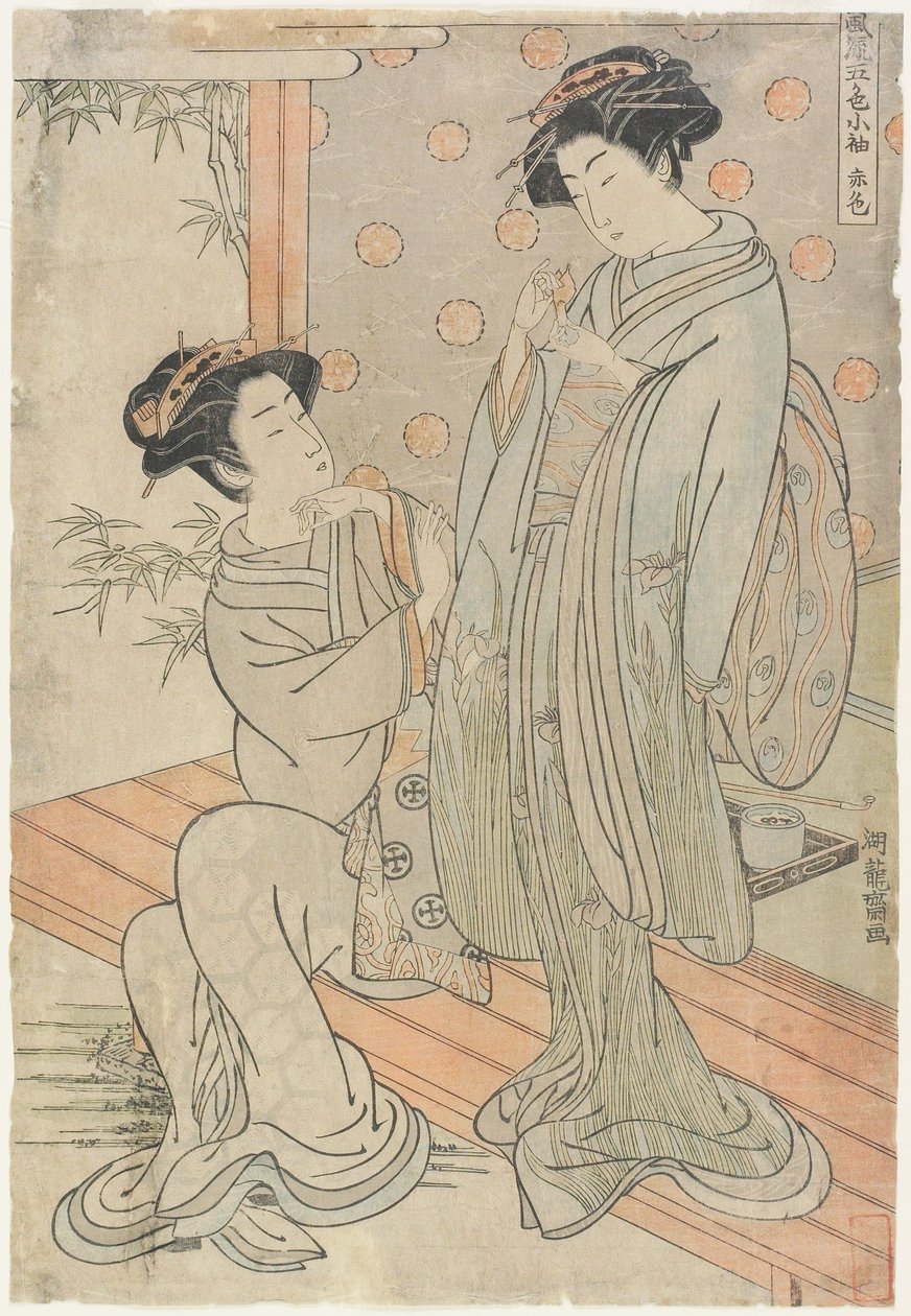 Czerwony autorstwa Isoda Koryusai