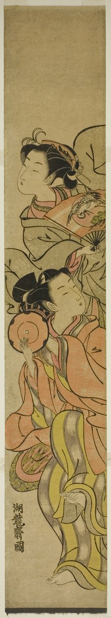 Dwóch tancerzy autorstwa Isoda Koryusai