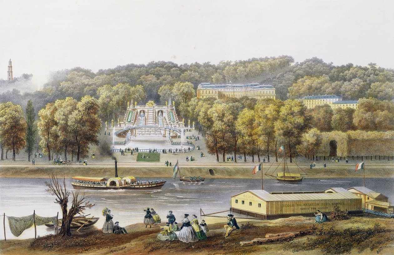 Pałac i Park Saint-Cloud autorstwa Isodore Laurent Deroy